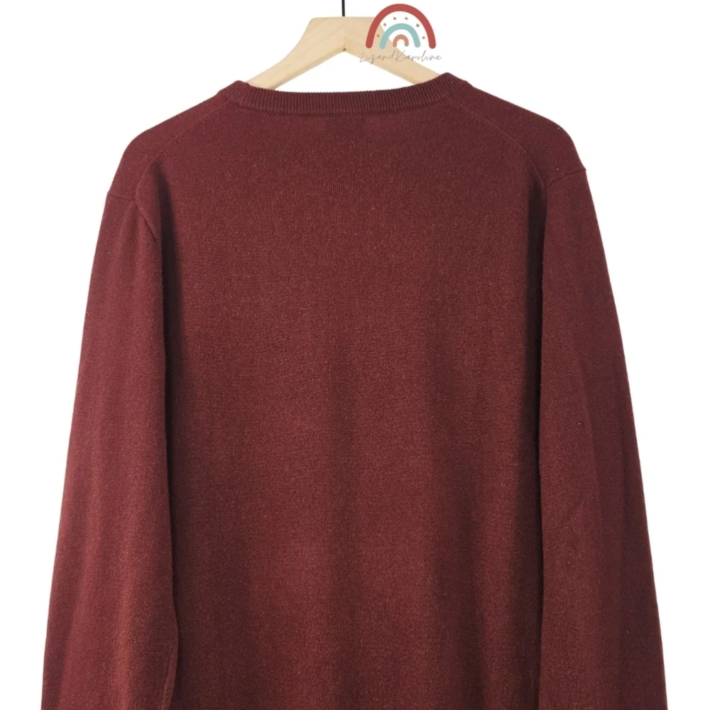 New! J. Crew Cashmere Crewneck Sweater in Port Wine